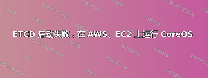 ETCD 启动失败，在 AWS、EC2 上运行 CoreOS