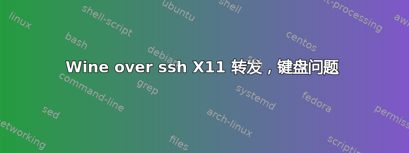 Wine over ssh X11 转发，键盘问题