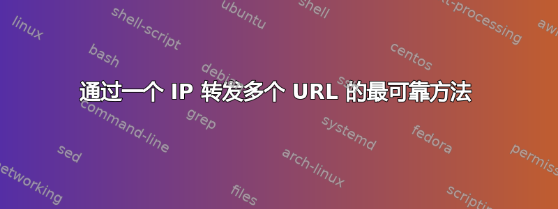 通过一个 IP 转发多个 URL 的最可靠方法