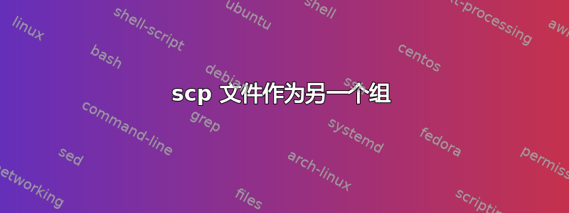 scp 文件作为另一个组