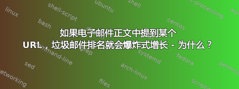 如果电子邮件正文中提到某个 URL，垃圾邮件排名就会爆炸式增长 - 为什么？