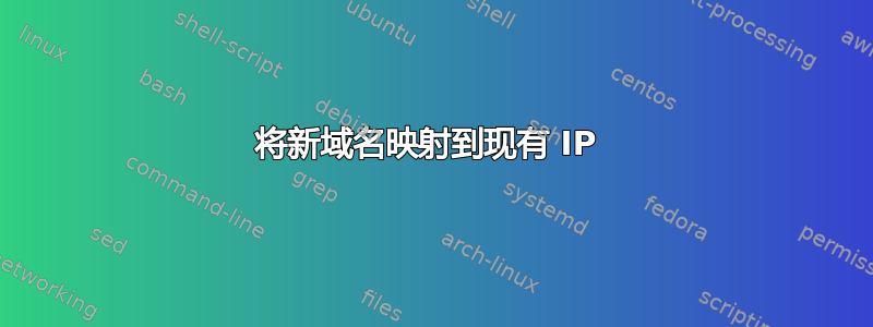 将新域名映射到现有 IP 