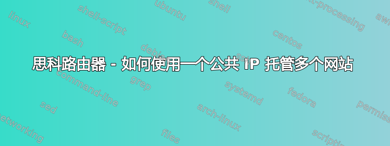 思科路由器 - 如何使用一个公共 IP 托管多个网站