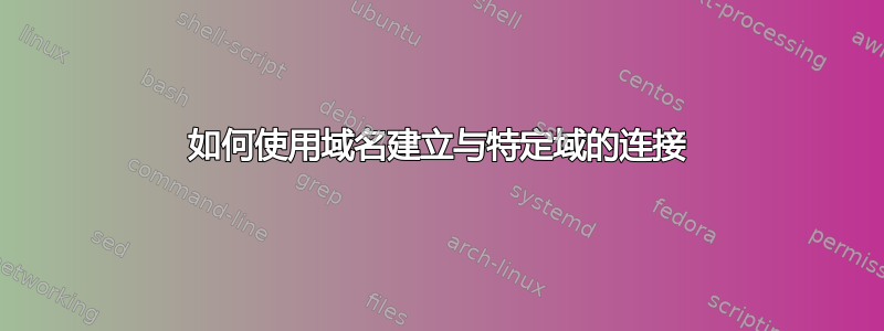 如何使用域名建立与特定域的连接