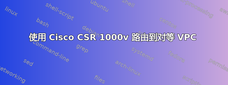 使用 Cisco CSR 1000v 路由到对等 VPC