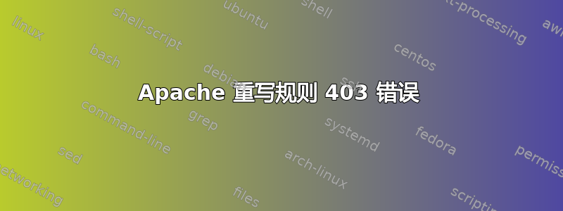 Apache 重写规则 403 错误