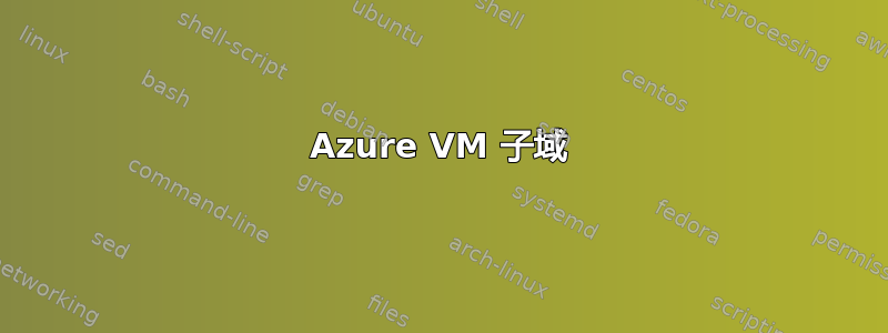 Azure VM 子域