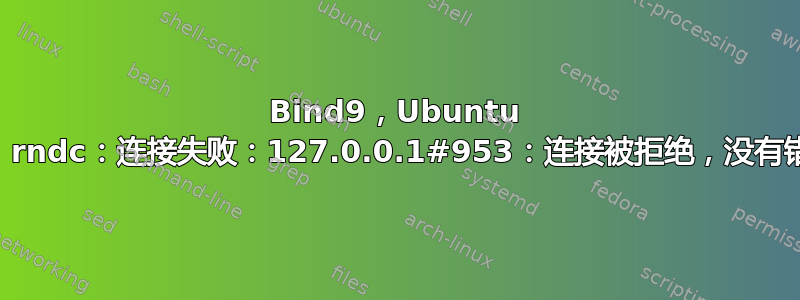 Bind9，Ubuntu 14.04，rndc：连接失败：127.0.0.1#953：连接被拒绝，没有错误日志