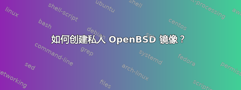 如何创建私人 OpenBSD 镜像？