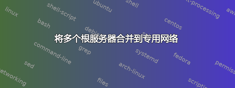 将多个根服务器合并到专用网络