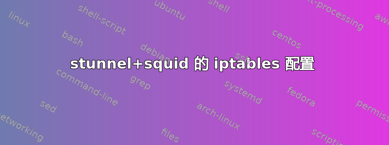 stunnel+squid 的 iptables 配置