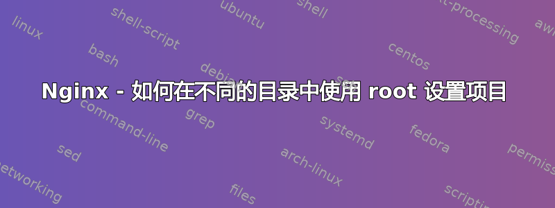 Nginx - 如何在不同的目录中使用 root 设置项目