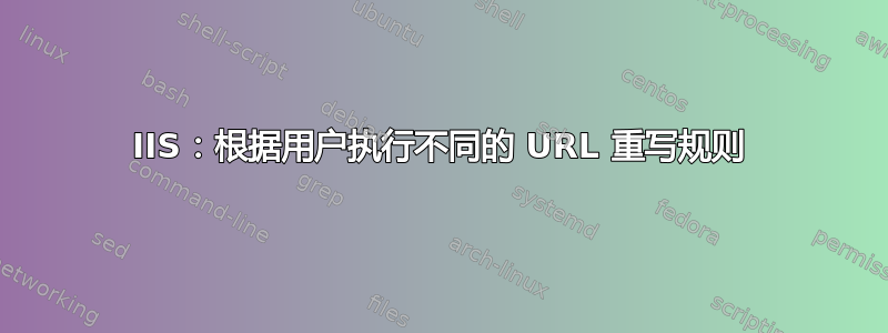 IIS：根据用户执行不同的 URL 重写规则