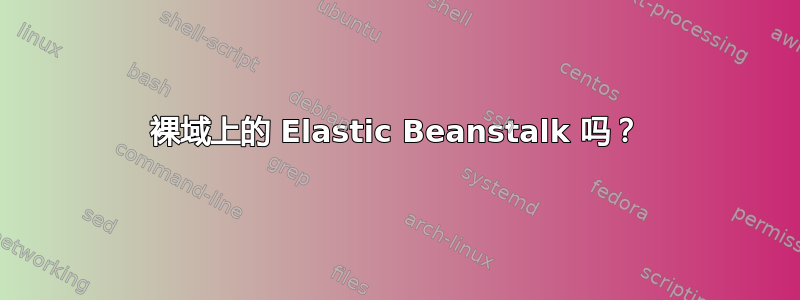 裸域上的 Elastic Beanstalk 吗？