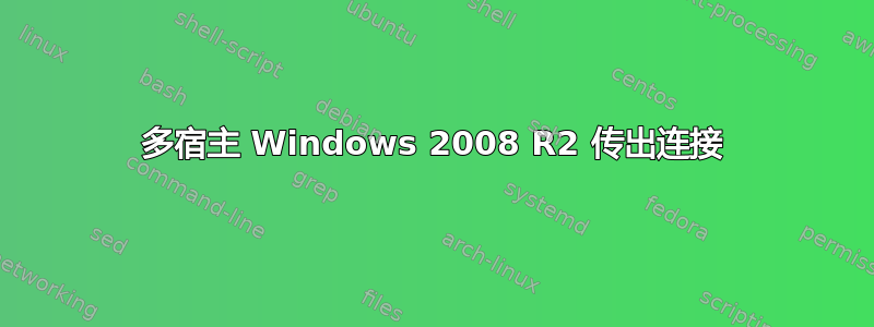 多宿主 Windows 2008 R2 传出连接