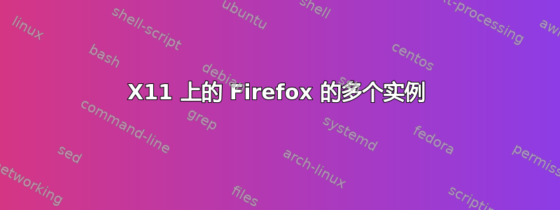 X11 上的 Firefox 的多个实例