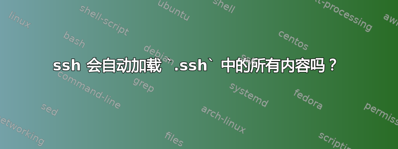 ssh 会自动加载 `.ssh` 中的所有内容吗？