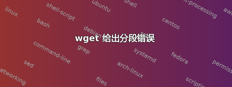 wget 给出分段错误