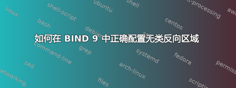 如何在 BIND 9 中正确配置无类反向区域