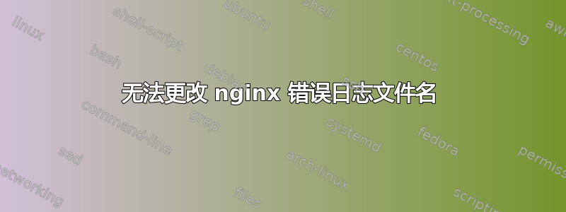 无法更改 nginx 错误日志文件名