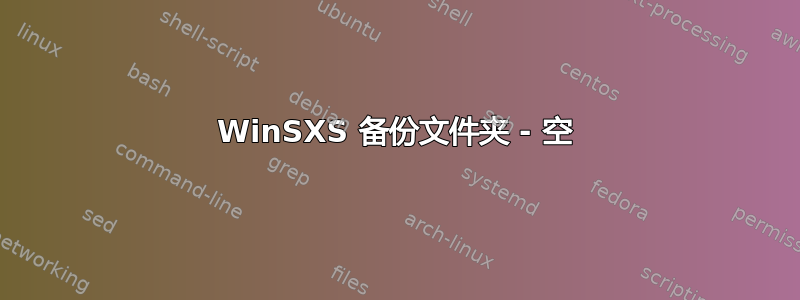 WinSXS 备份文件夹 - 空