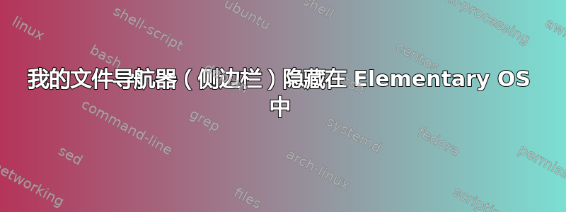 我的文件导航器（侧边栏）隐藏在 Elementary OS 中