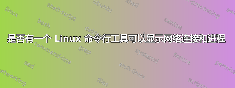 是否有一个 Linux 命令行工具可以显示网络连接和进程