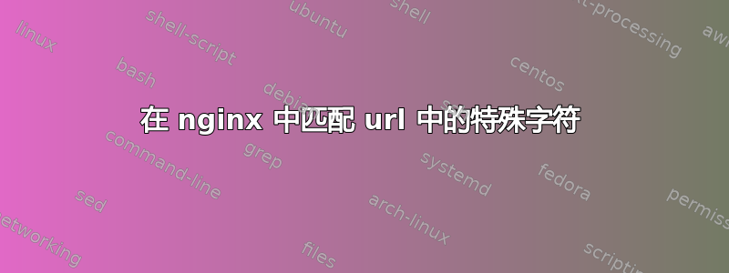 在 nginx 中匹配 url 中的特殊字符