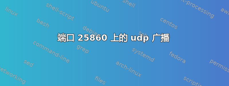 端口 25860 上的 udp 广播