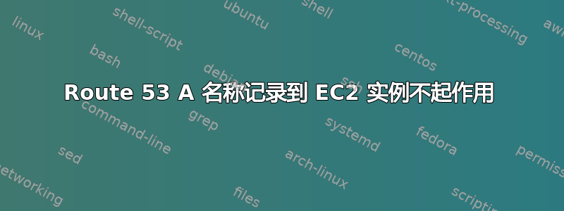 Route 53 A 名称记录到 EC2 实例不起作用