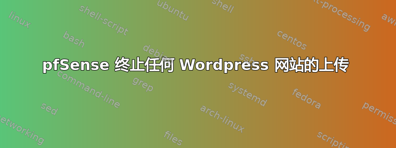 pfSense 终止任何 Wordpress 网站的上传