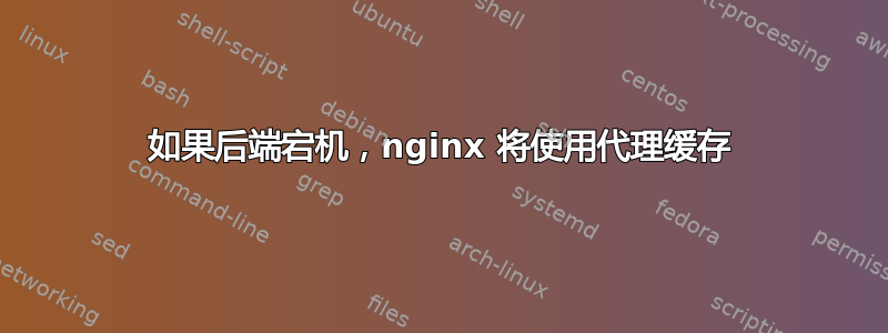 如果后端宕机，nginx 将使用代理缓存