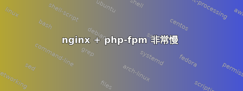 nginx + php-fpm 非常慢