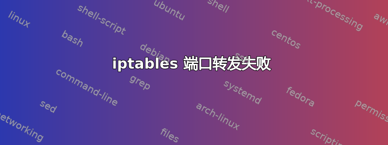 iptables 端口转发失败