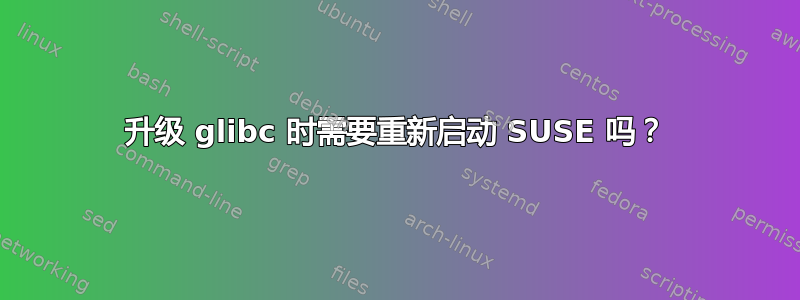 升级 glibc 时需要重新启动 SUSE 吗？