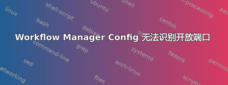 Workflow Manager Config 无法识别开放端口