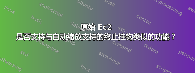 原始 Ec2 是否支持与自动缩放支持的终止挂钩类似的功能？