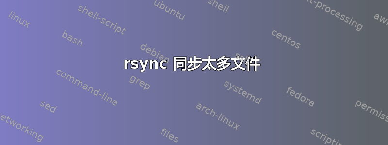 rsync 同步太多文件