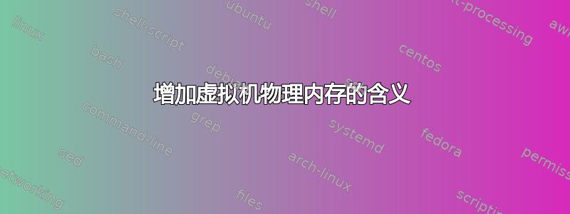 增加虚拟机物理内存的含义