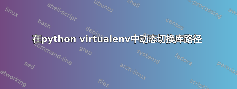 在python virtualenv中动态切换库路径