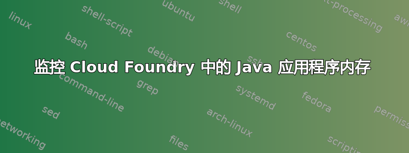 监控 Cloud Foundry 中的 Java 应用程序内存