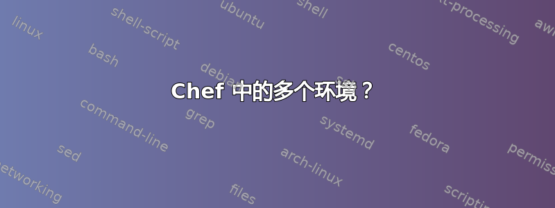 Chef 中的多个环境？