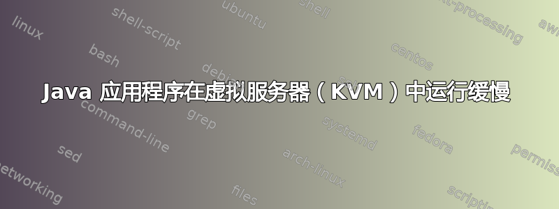 Java 应用程序在虚拟服务器（KVM）中运行缓慢