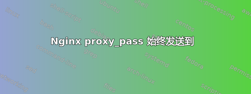 Nginx proxy_pass 始终发送到 