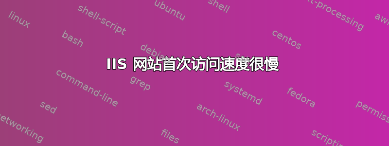 IIS 网站首次访问速度很慢