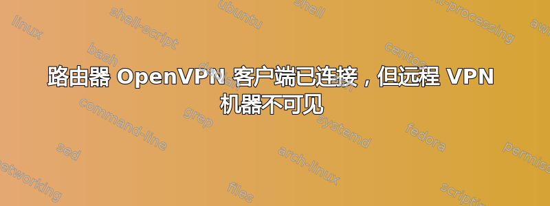 路由器 OpenVPN 客户端已连接，但远程 VPN 机器不可见