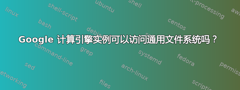 Google 计算引擎实例可以访问通用文件系统吗？