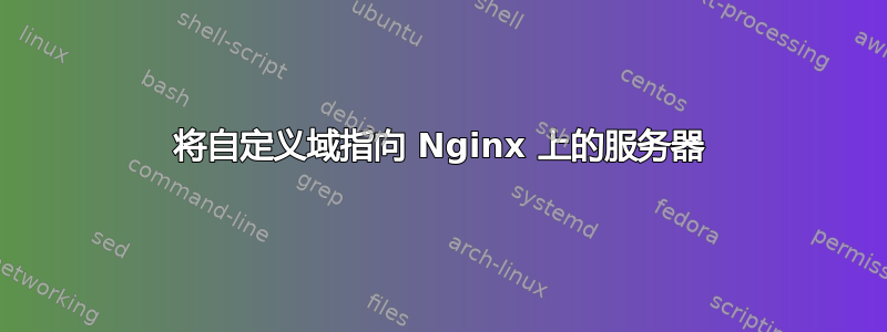 将自定义域指向 Nginx 上的服务器