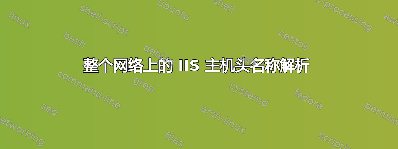 整个网络上的 IIS 主机头名称解析