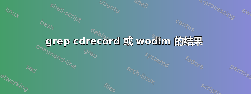 grep cdrecord 或 wodim 的结果